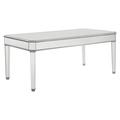 Elegant Decor Rectangle Dining Table 60 In. X 32 In. X 30 In. In Silver Paint MF6-1009S